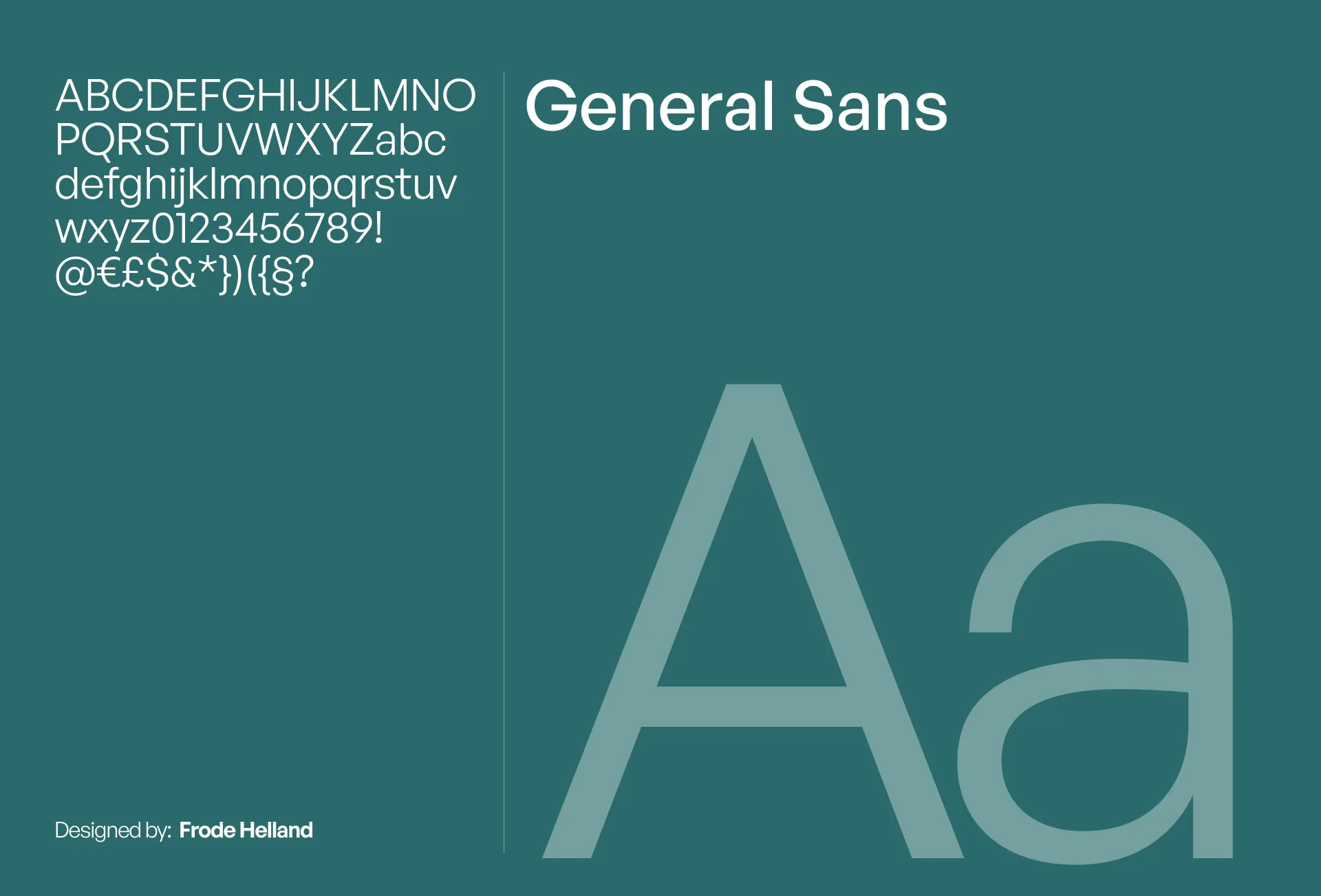 General Sans font sample