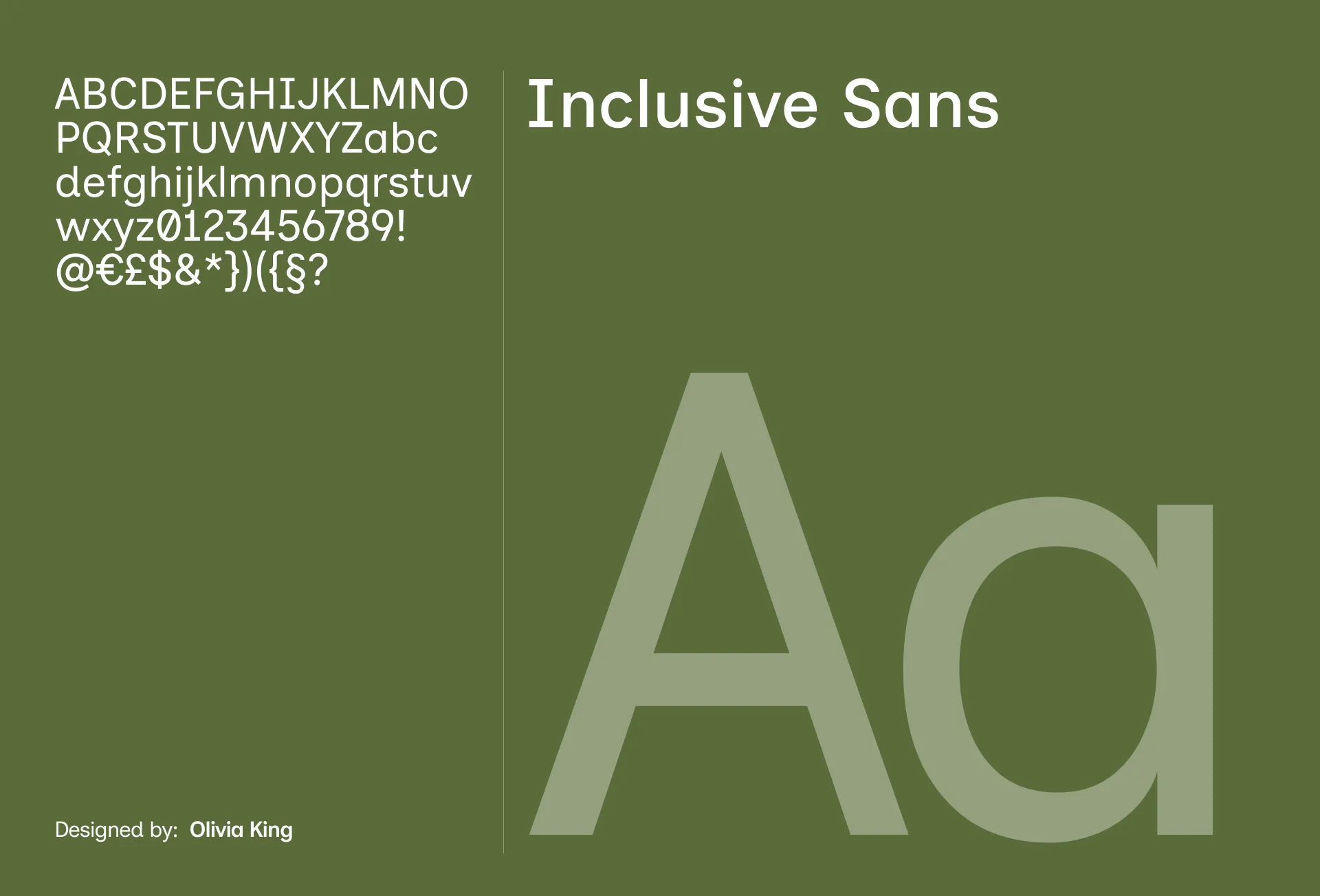 Inclusive Sans font sample