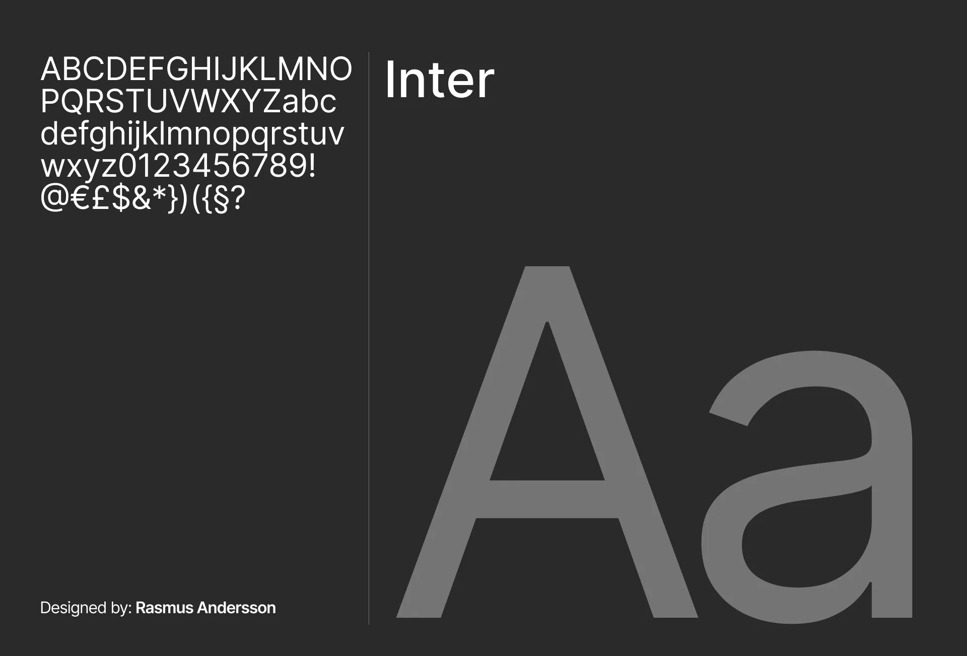 Inter font sample