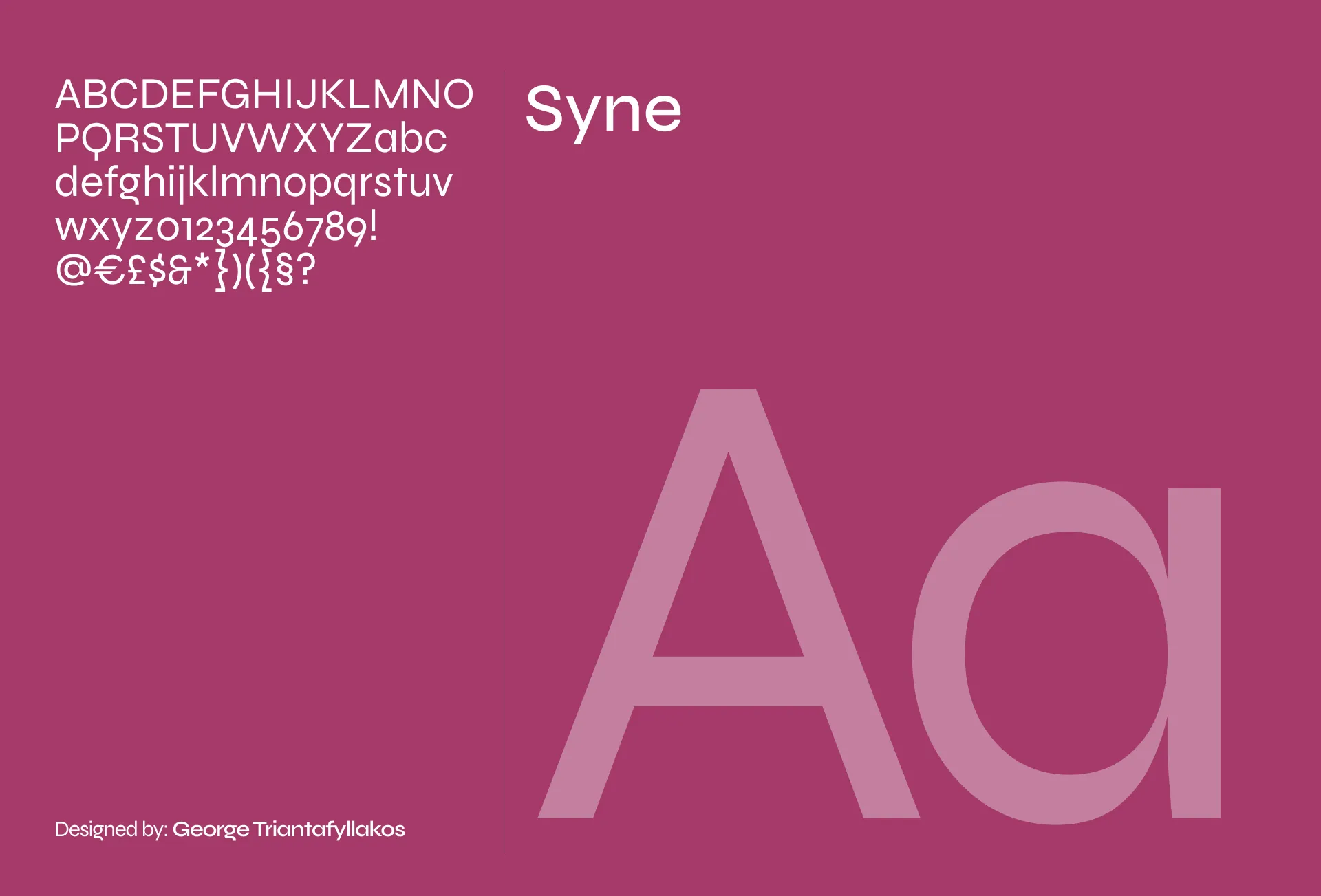 Syne font sample
